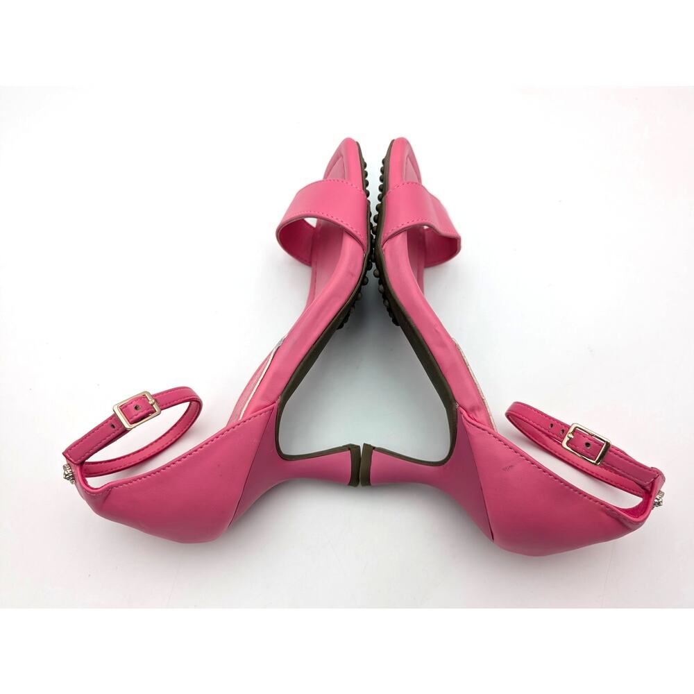 Anne Klein Jade Ankle Strap Sandals Open Toe Women's Pink Size US7M EU37 - Picture 9 of 9
